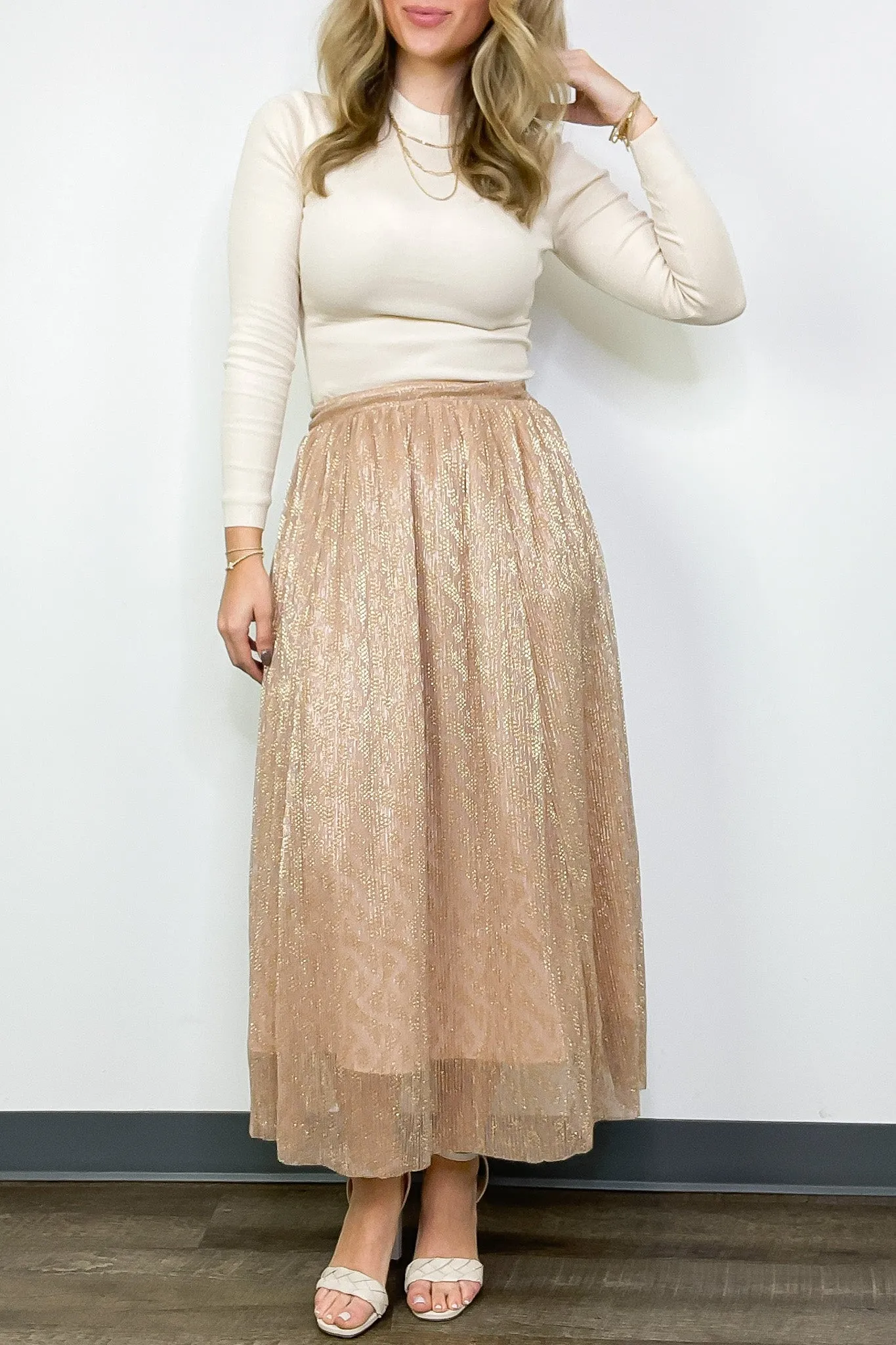 Magnificent Charm Flowy Maxi Skirt