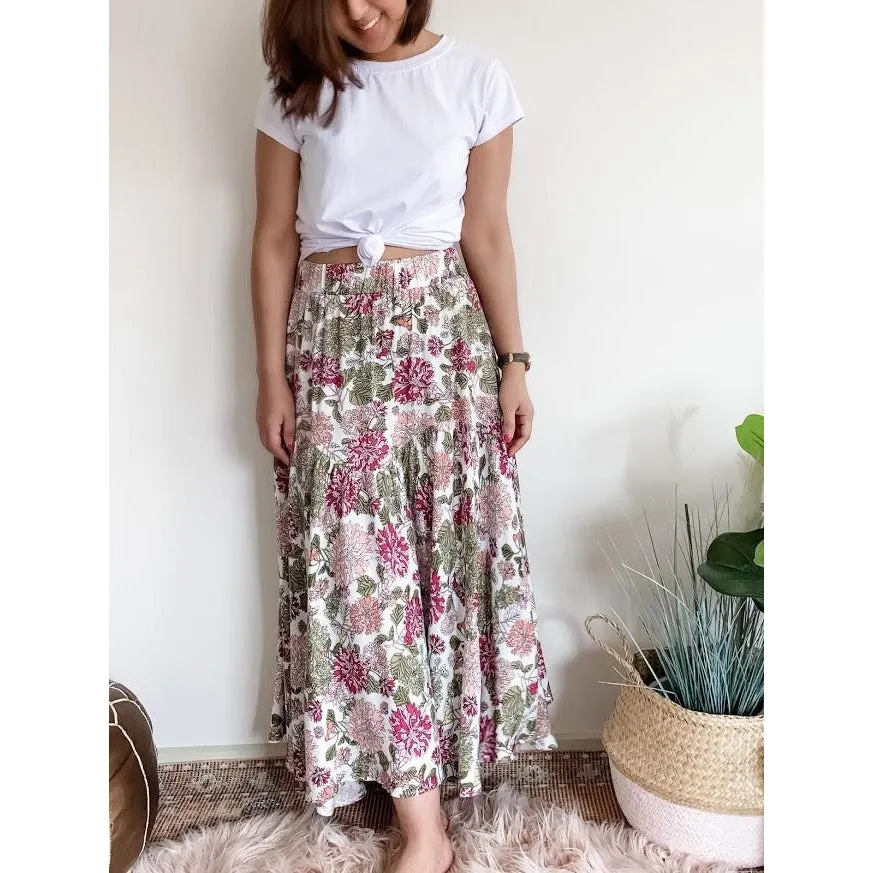 MARGIE MAXI FLORAL SKIRT