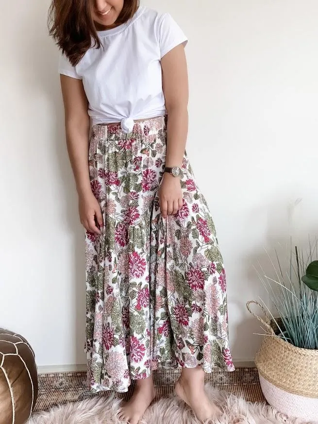 MARGIE MAXI FLORAL SKIRT