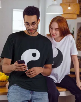Matching Yin-Yang Couple T-Shirts - Perfect Harmony in Style - Old