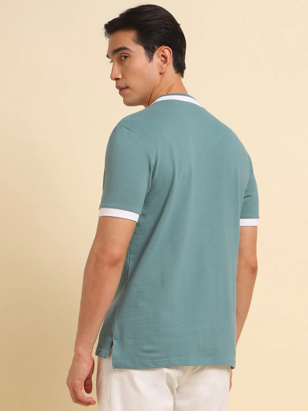 Men's Green Tshirts Wardrobe Essentials Soft And Stretchy Fabric