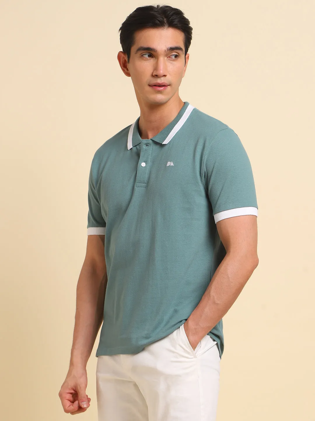 Men's Green Tshirts Wardrobe Essentials Soft And Stretchy Fabric