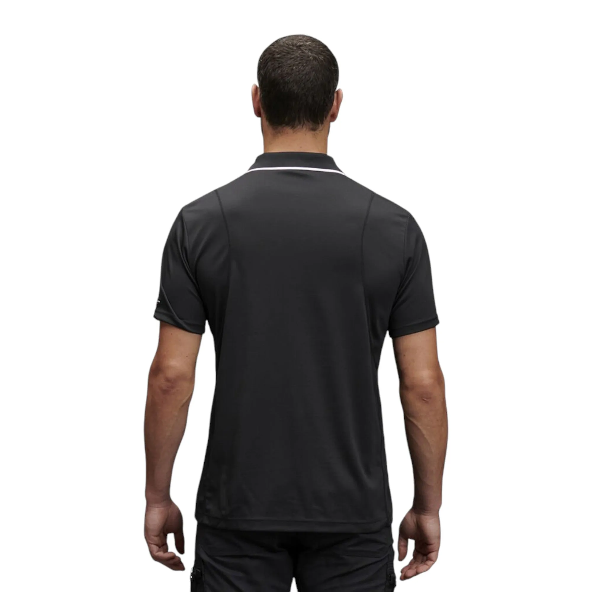 Mens Kinggee Workcool Hyperfreeze Black Short Sleeve Polo Shirt