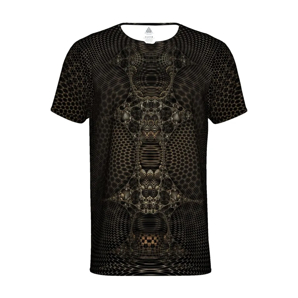 Mens Rave Shirt | Psy Clothing | Sacred Geomery Shirt | Fractal Shirt | Curios (TS)