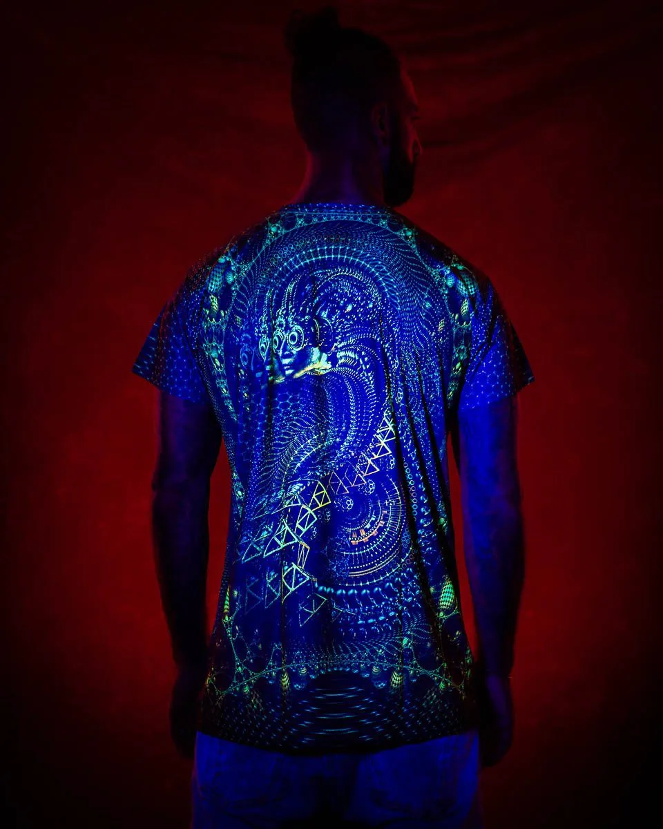 Mens Rave Shirt | Psy Clothing | Sacred Geomery Shirt | Fractal Shirt | Curios (TS)