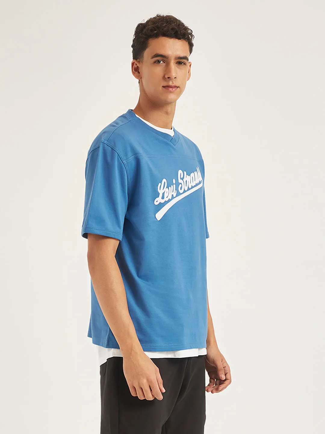 Men's Typographic Print Relaxed Fit T-shirt