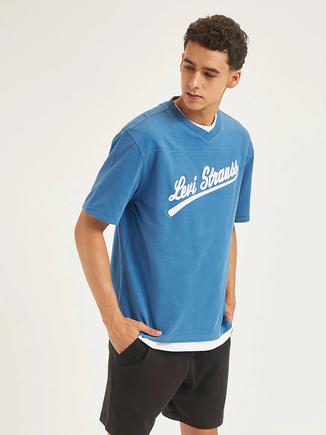Men's Typographic Print Relaxed Fit T-shirt