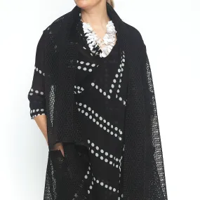 Mesh Black Circle Coat