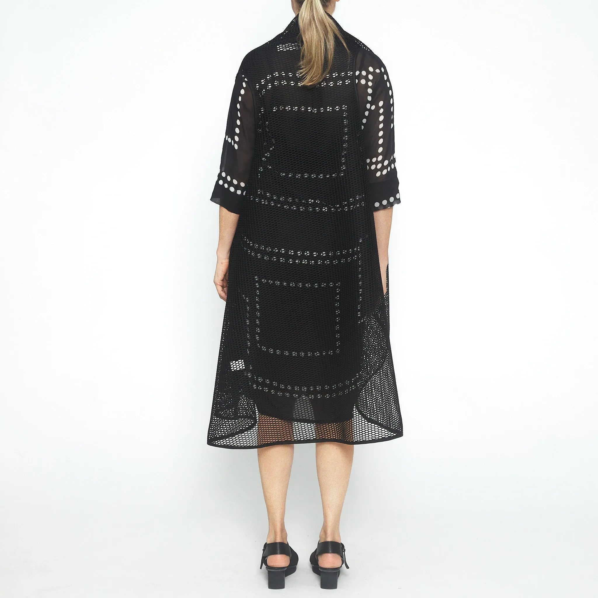 Mesh Black Circle Coat