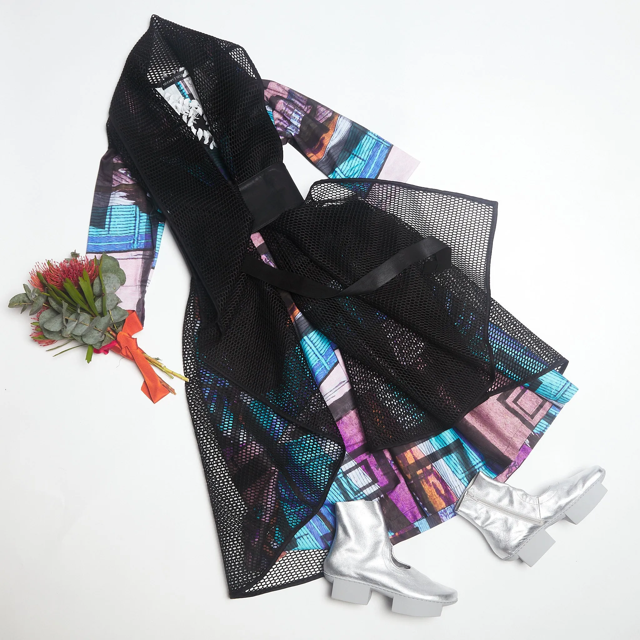 Mesh Black Circle Coat