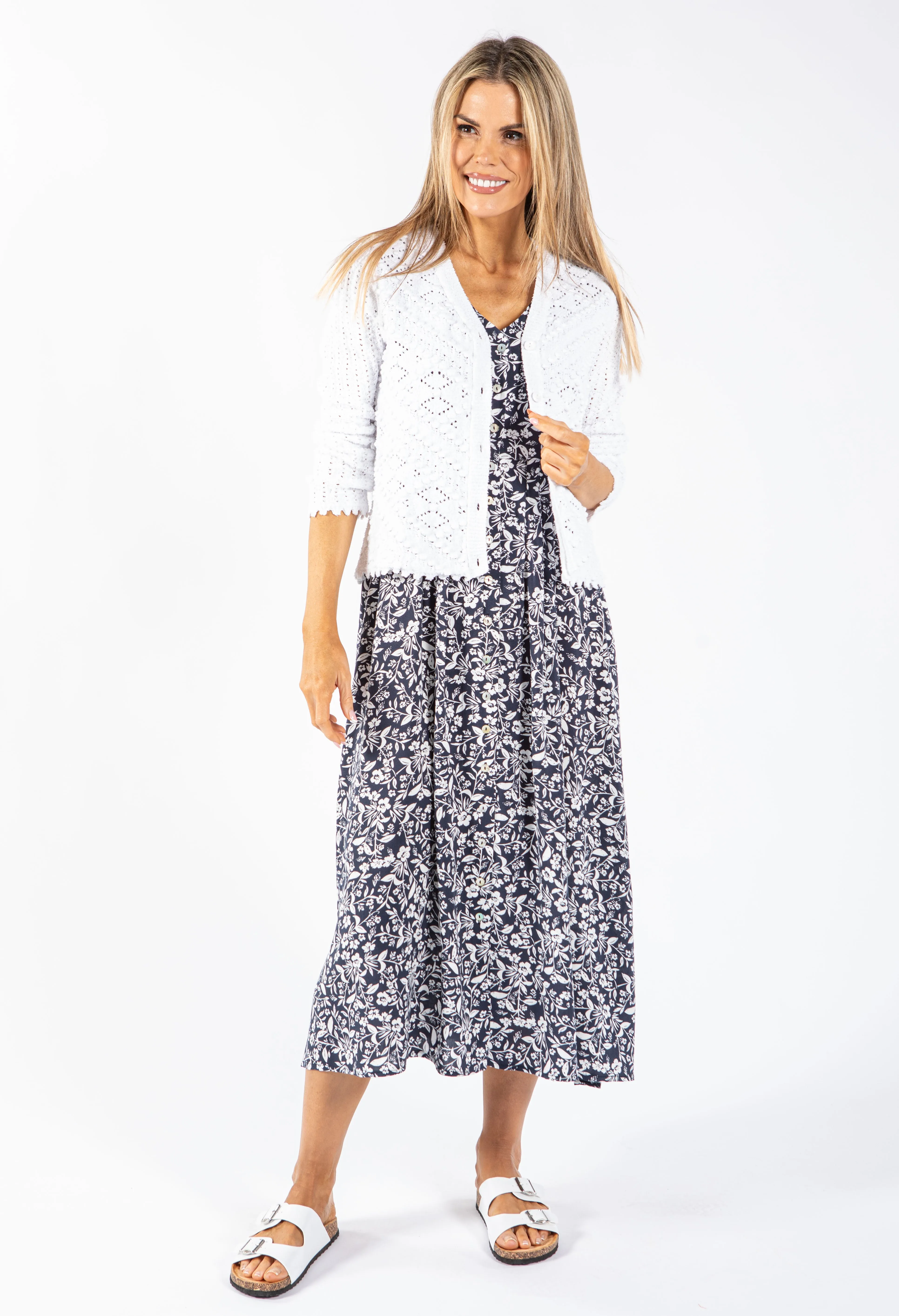 Midnight navy Floral Dress