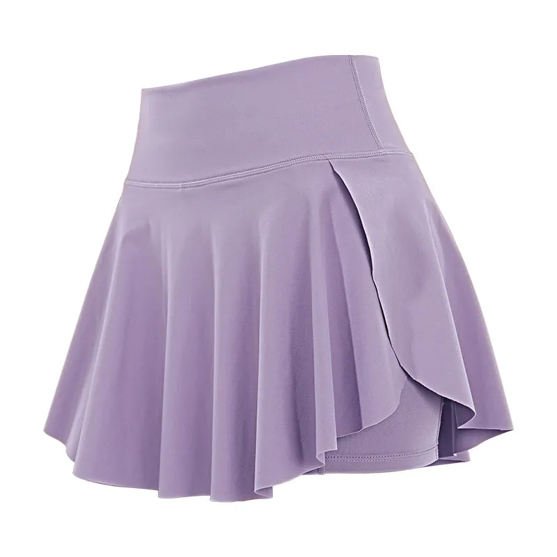 Mist Azur Women's Tennis Skirts for Women with Pockets Flowy Athletic Pleated Short Skirts for Tennis Golf Running Workout