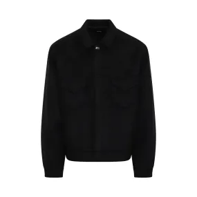 Mohair Trucker Jacket in Black