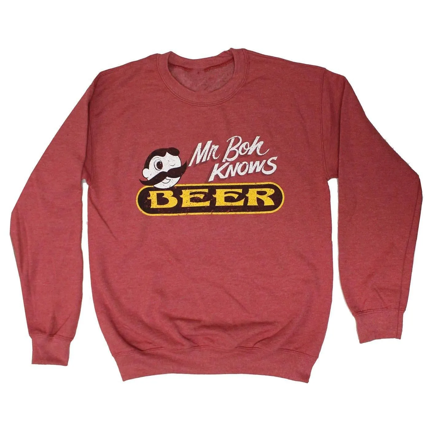 Mr. Boh Knows Beer (Heather Sport Scarlet) / Crew Sweatshirt