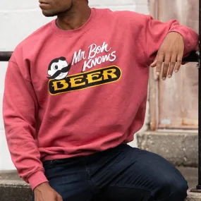 Mr. Boh Knows Beer (Heather Sport Scarlet) / Crew Sweatshirt