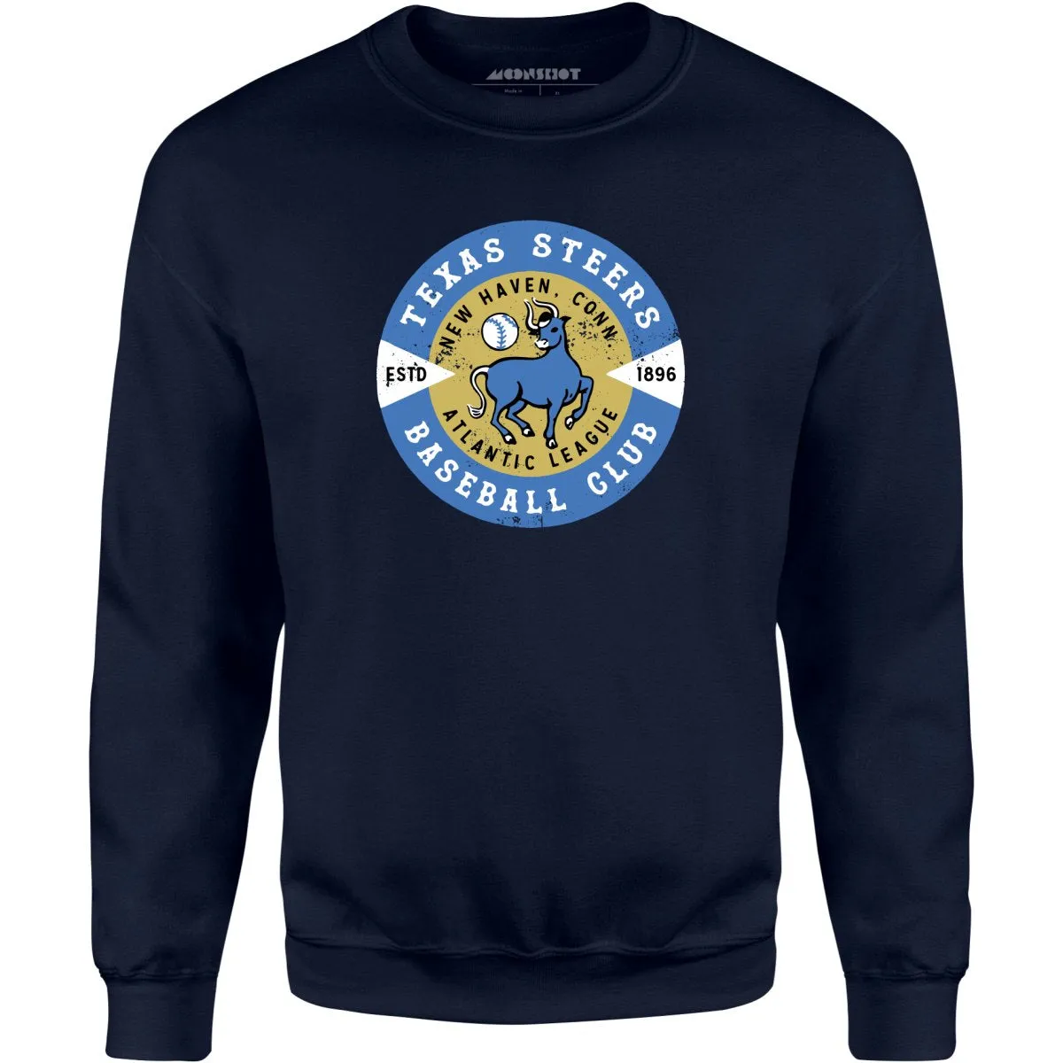 New Haven Texas Steers - Connecticut - Vintage Defunct Baseball Teams - Unisex Sweatshirt