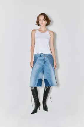 PACI shorts upcycled denim blue