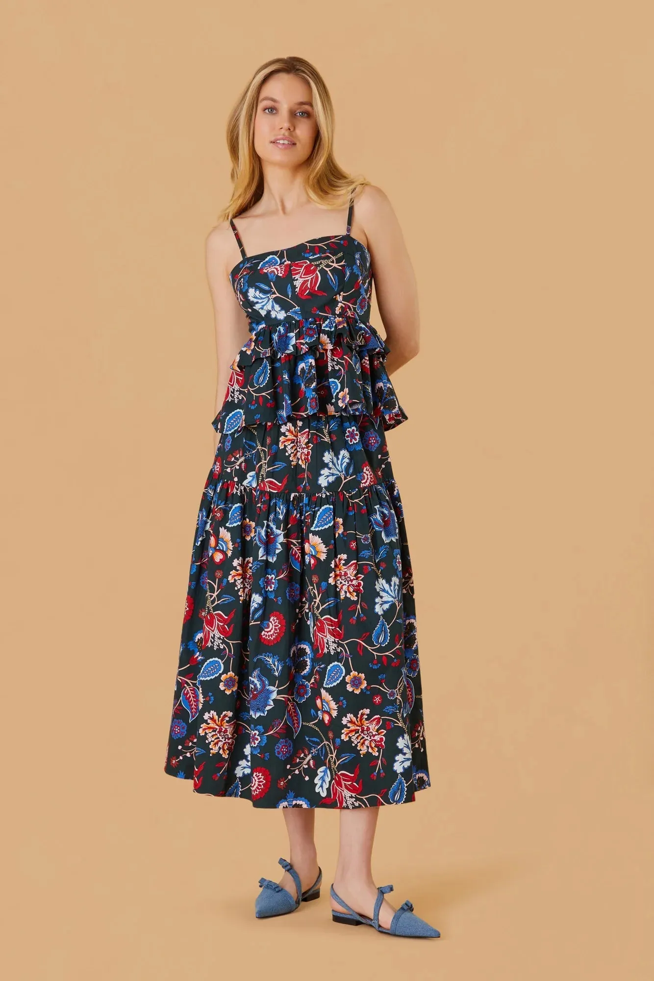 Quinn Skirt in Evergreen Chintz