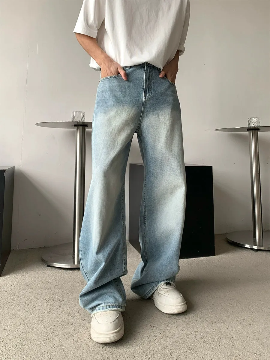 Relaxed Fit Light Blue Straight Jeans