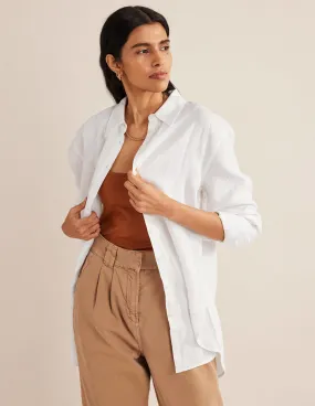 Relaxed Linen Shirt-White