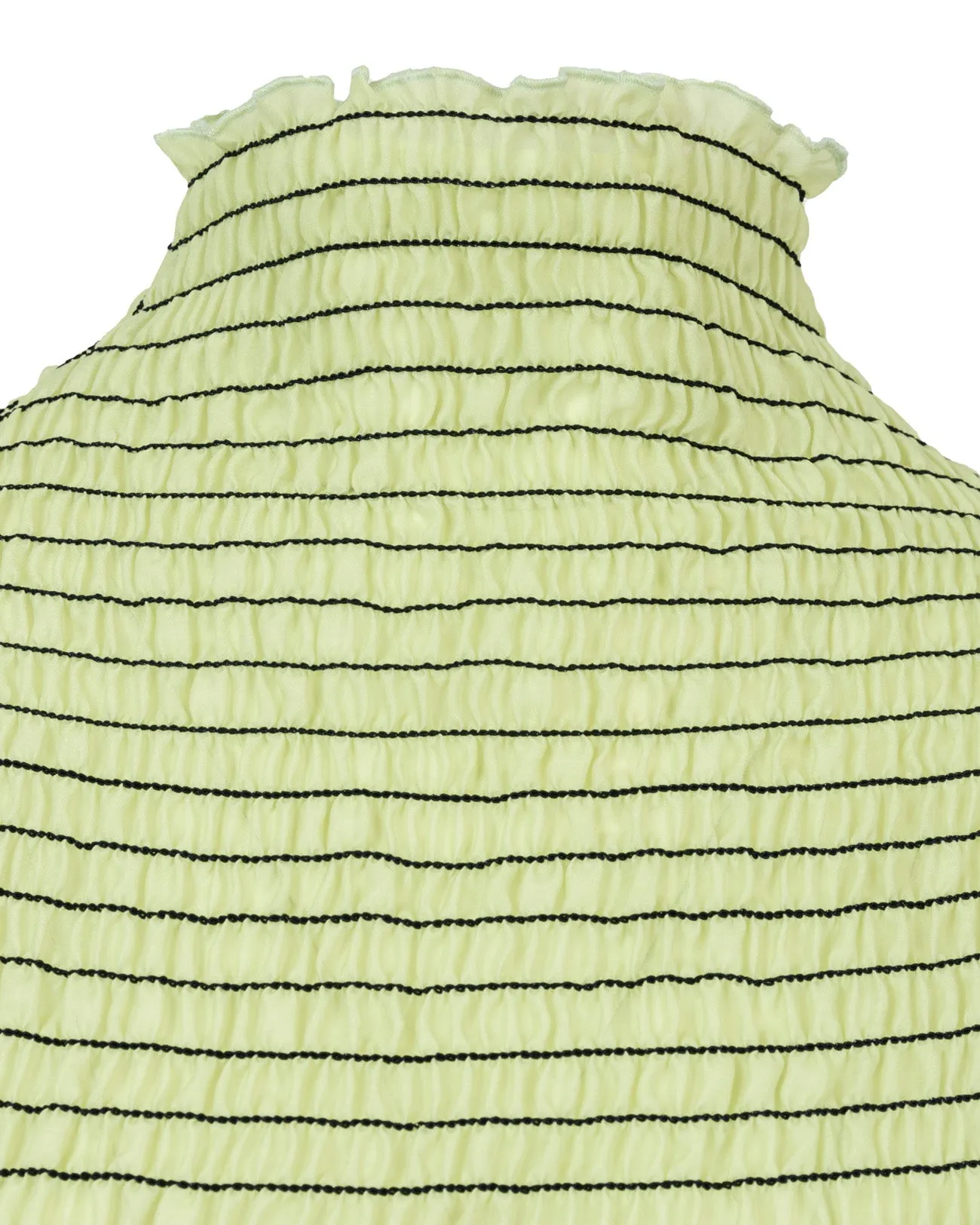shirring high necked tops
