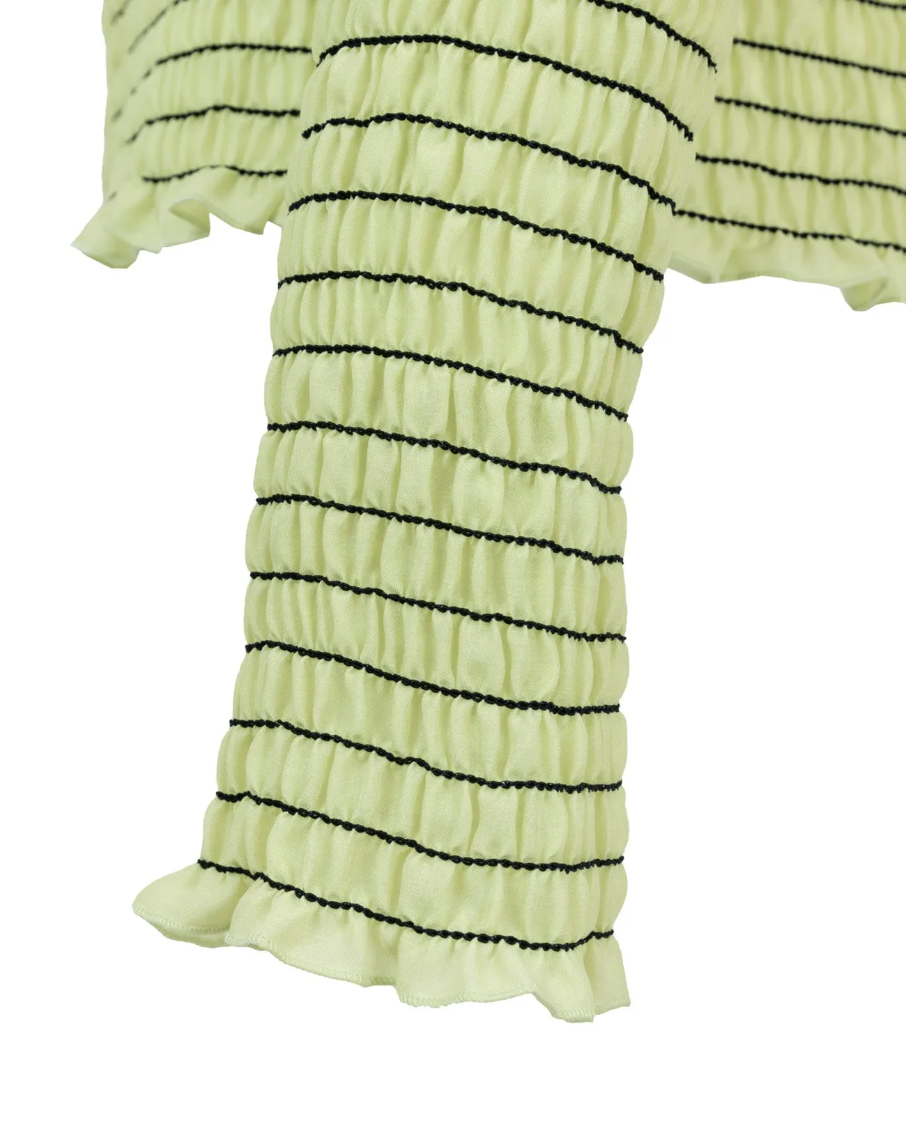 shirring high necked tops