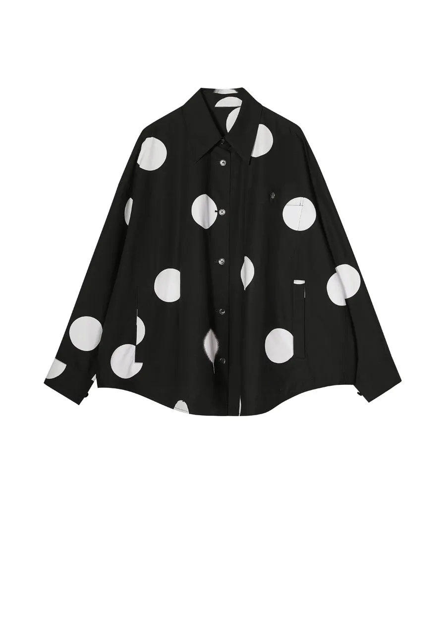 Shirt / JNBY Polka Dot Loose Fit  H-shape Shirt(100% cotton)