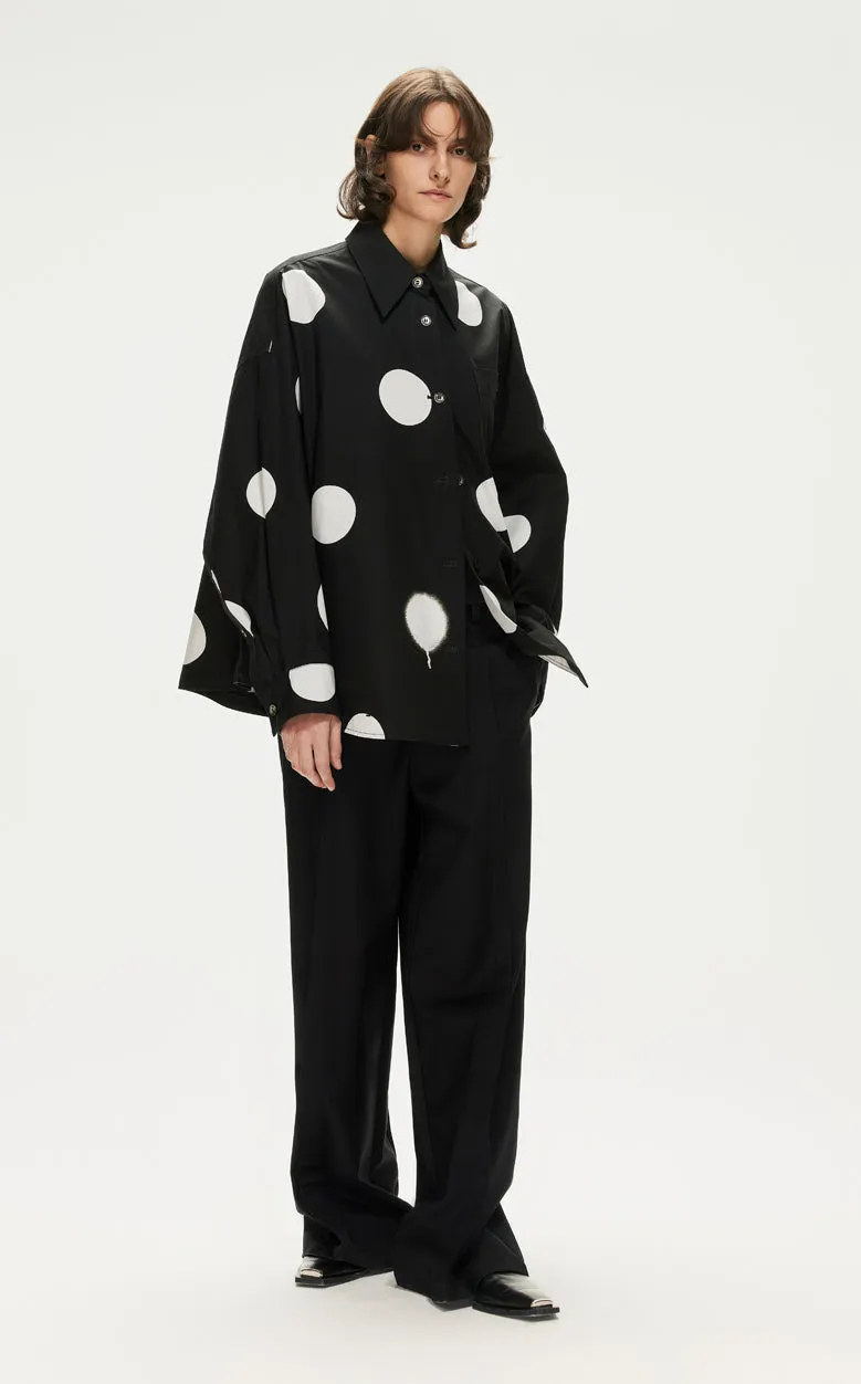 Shirt / JNBY Polka Dot Loose Fit  H-shape Shirt(100% cotton)