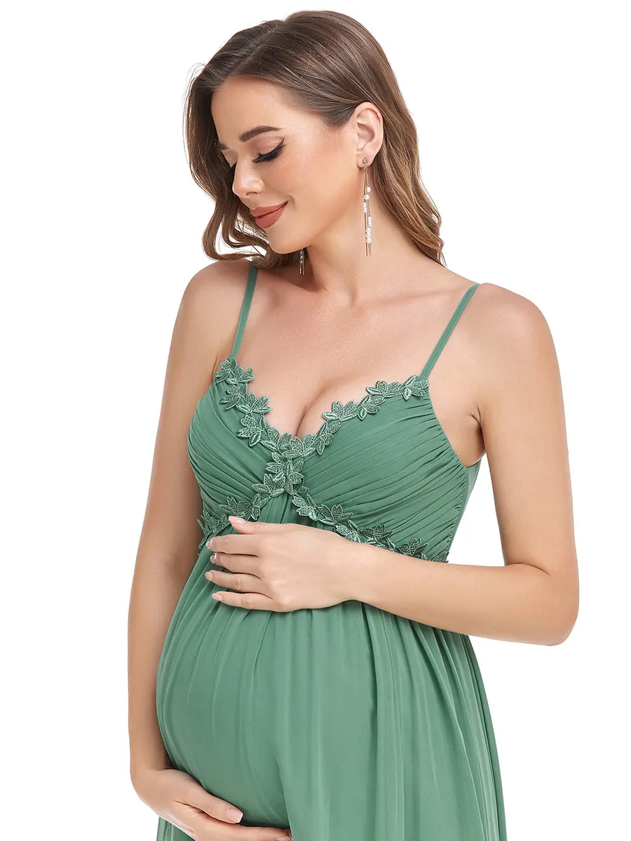 Spaghetti Straps A Line Deep V Neck Wholesale Maternity Dresses EY0200a