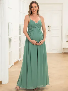 Spaghetti Straps A Line Deep V Neck Wholesale Maternity Dresses EY0200a
