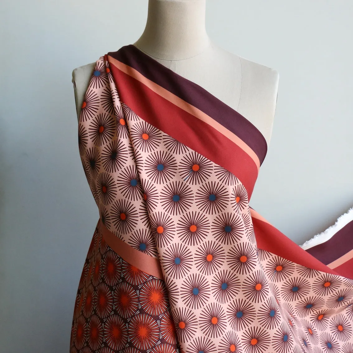 Sundown Mosaic Stretch Crepe