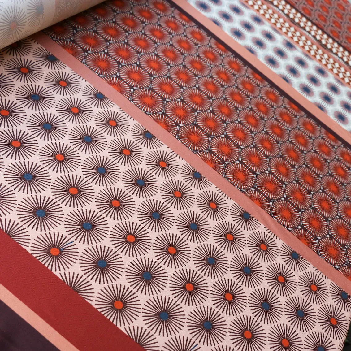 Sundown Mosaic Stretch Crepe