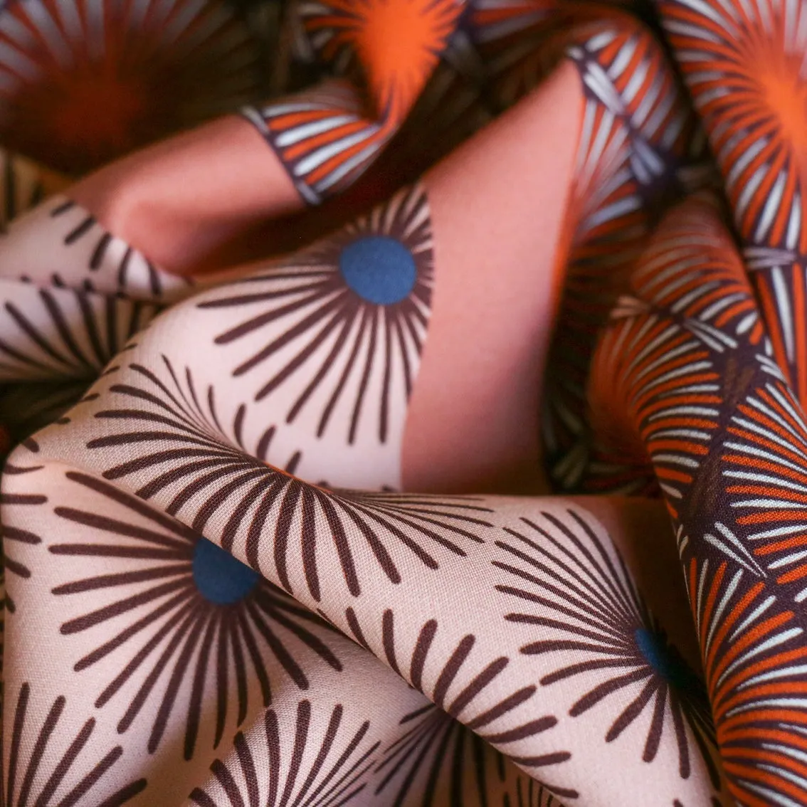 Sundown Mosaic Stretch Crepe