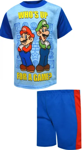 Super Mario Who's Up For a Game Pajamas