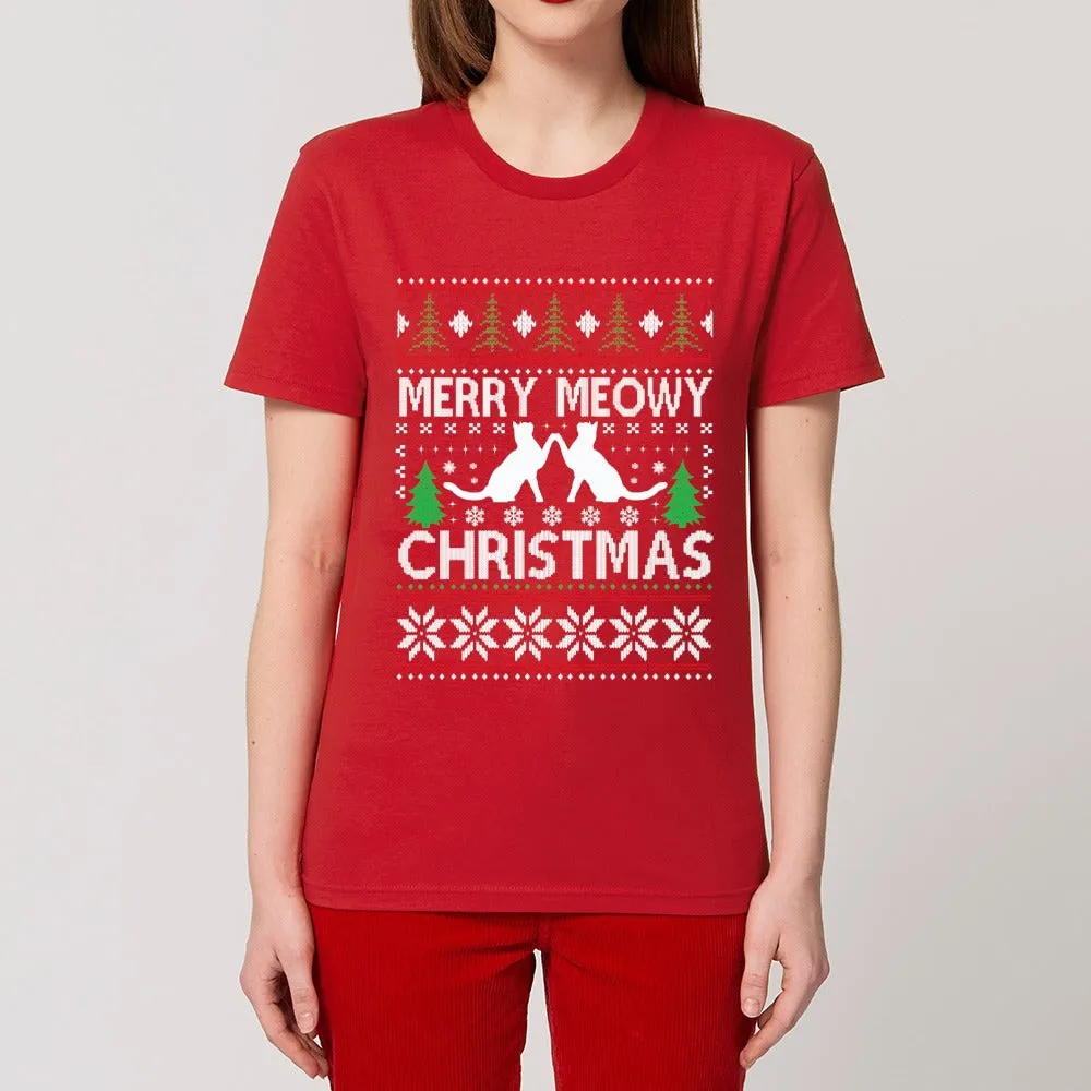 T - Shirt - Meowy Christmas