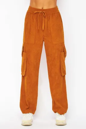 Tati Corduroy Cargo Pants-Camel