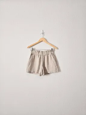 Taupe Linen Easy Shorts (XS)