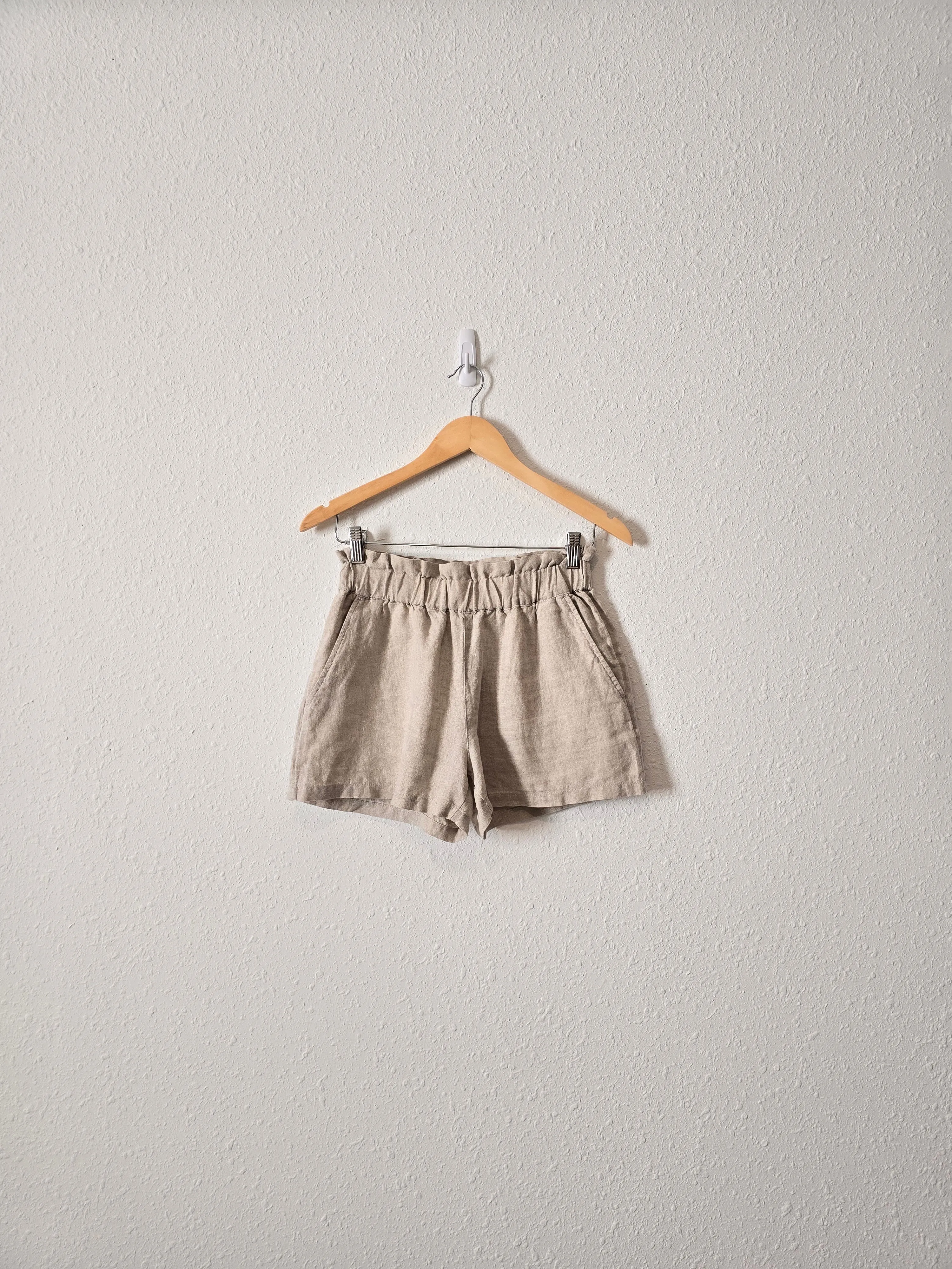 Taupe Linen Easy Shorts (XS)