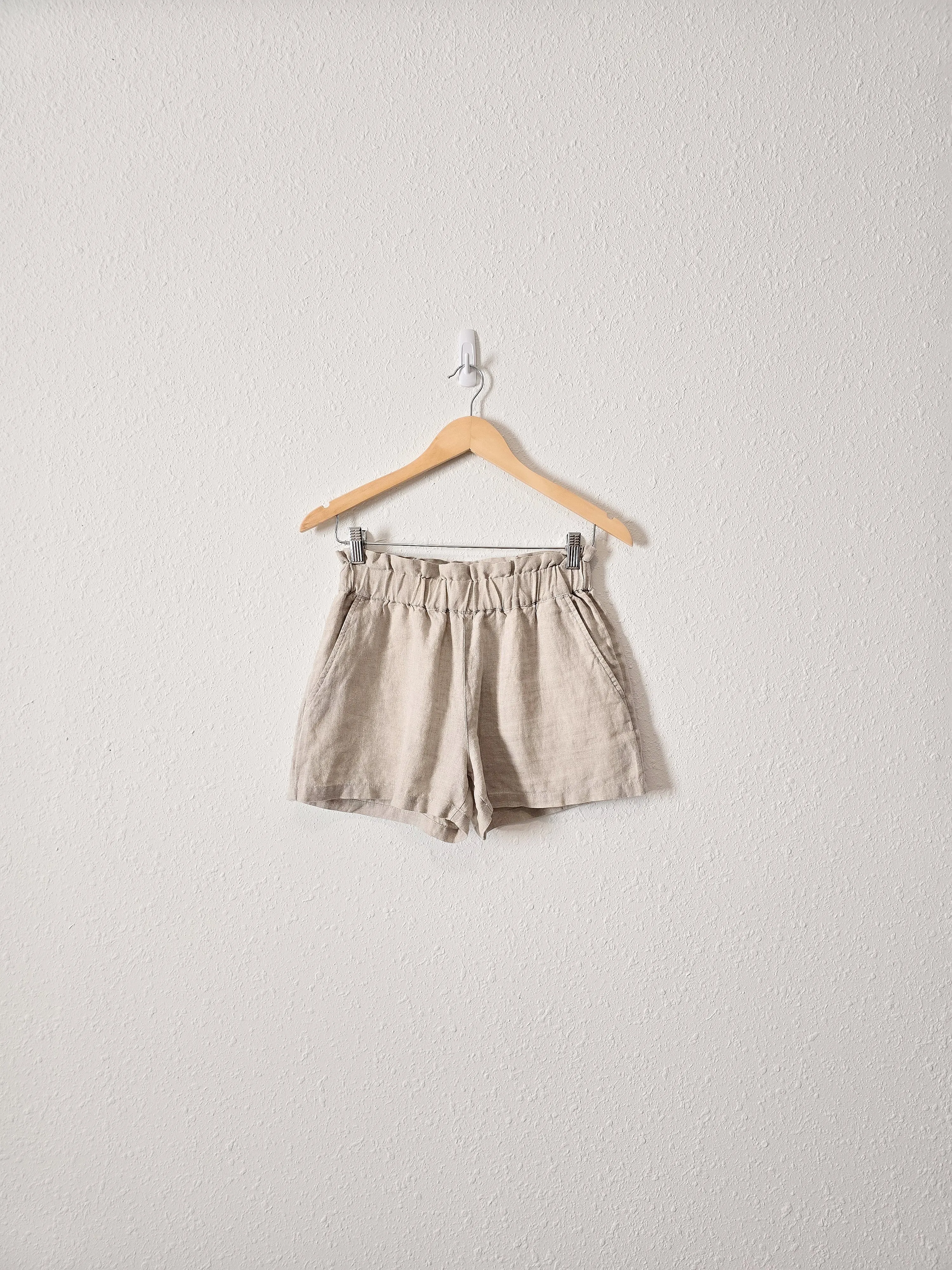Taupe Linen Easy Shorts (XS)