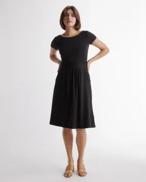 Tencel Jersey Ruched Waist Dress