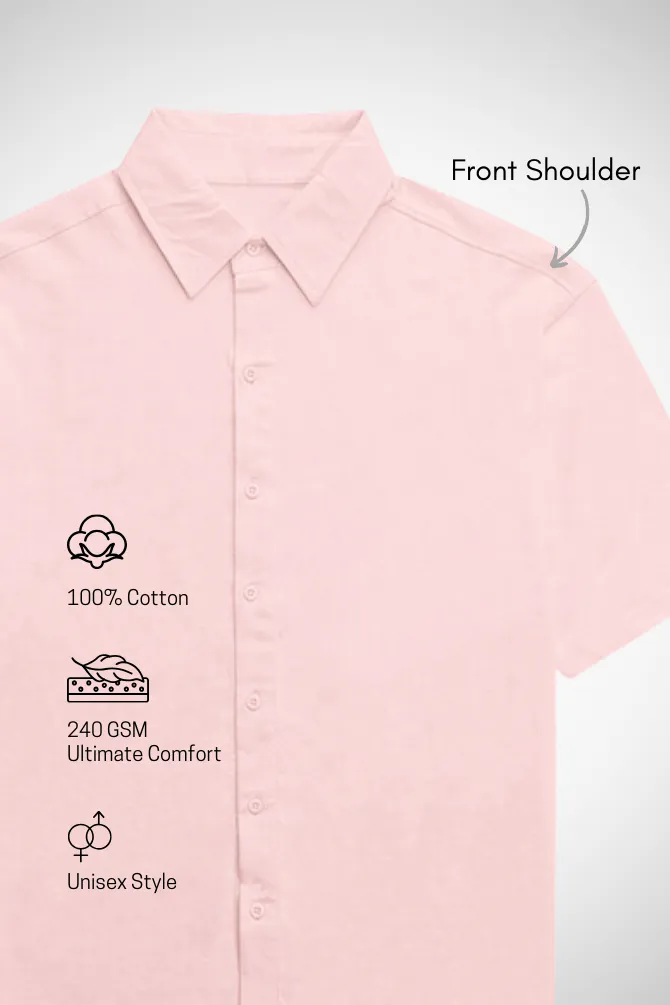 White and Light Pink Oversized Shirts Combo