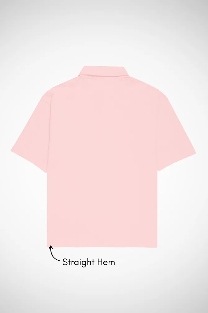 White and Light Pink Oversized Shirts Combo