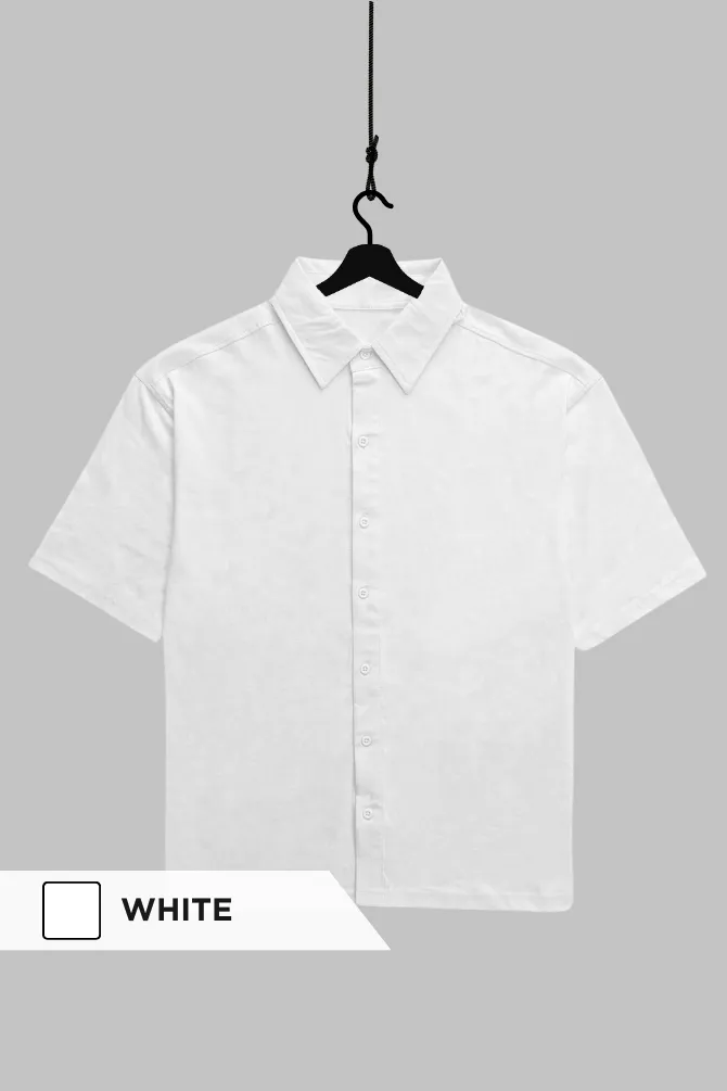 White and Light Pink Oversized Shirts Combo