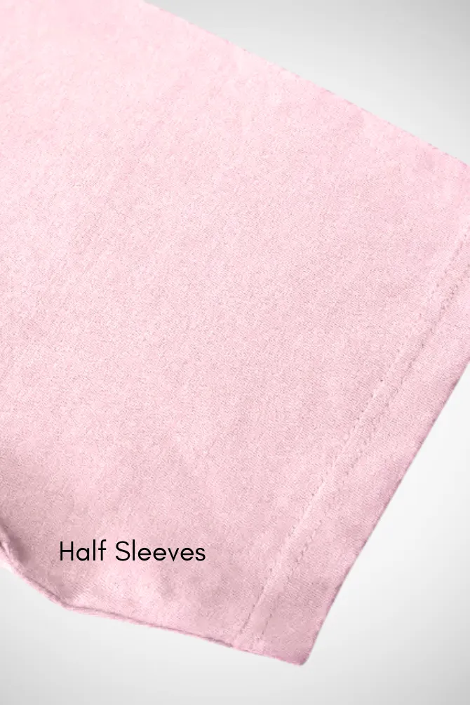White and Light Pink Oversized Shirts Combo