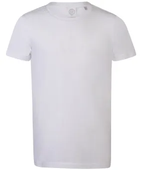 White - Kids longline T with dipped hem