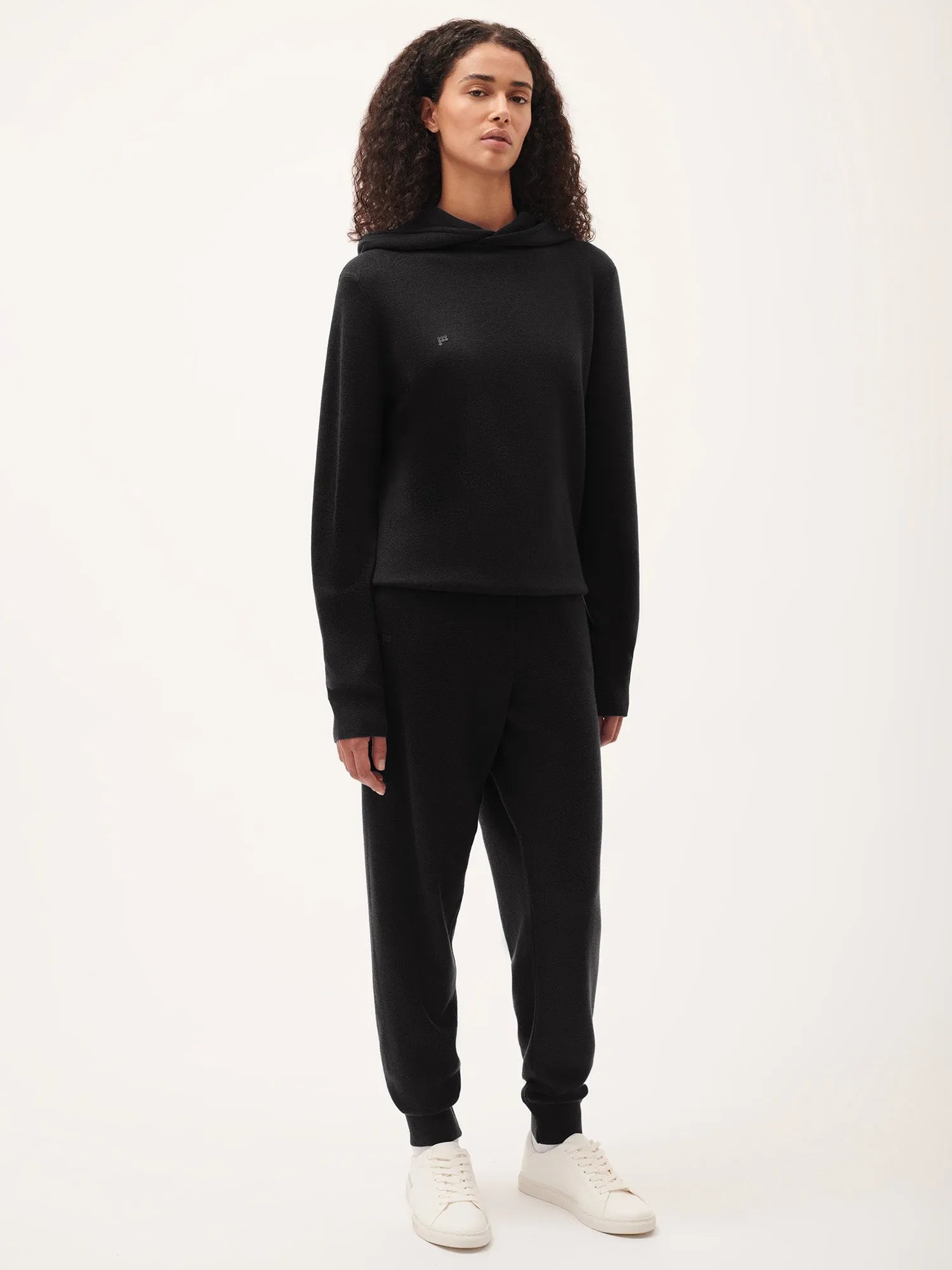Womens DNA Regenerative Merino Wool Track Pants—black